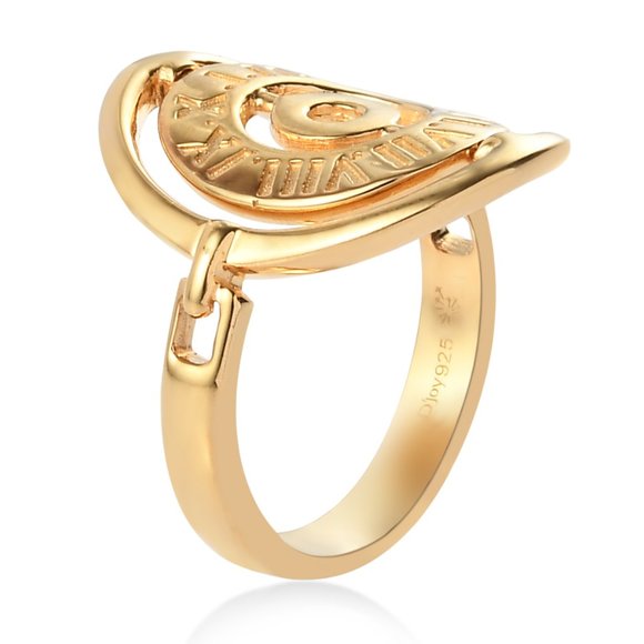 SUNDAYS CHILD Vermeil Yellow Gold Over Sterling Silver Fancy Ring 5.60 Grams - Picture 4 of 6